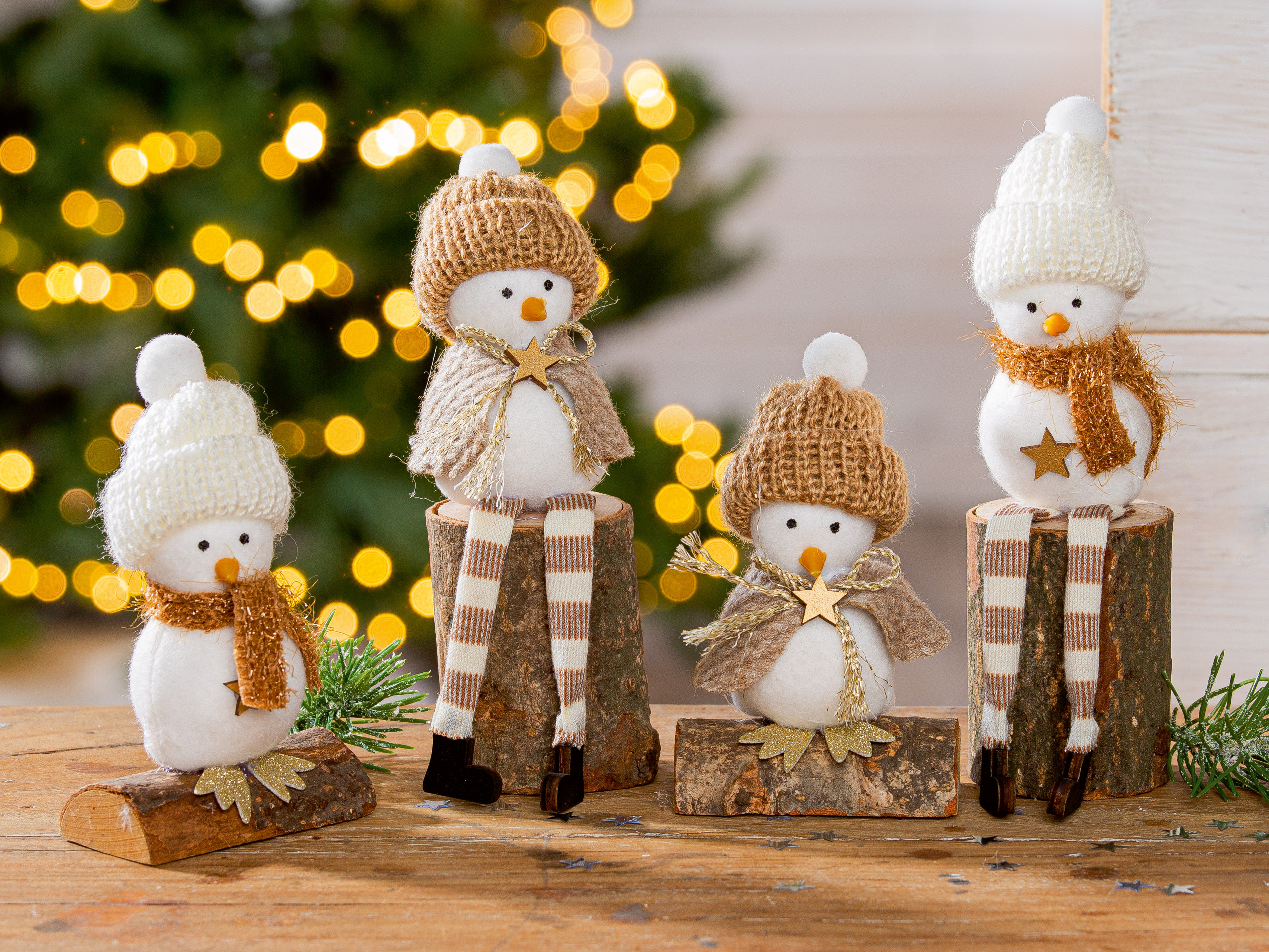 Deko Figur Schneemann Simon 16cm 2-fach sortiert Draußen, Natur, Schnee, Schneemann, Winter
