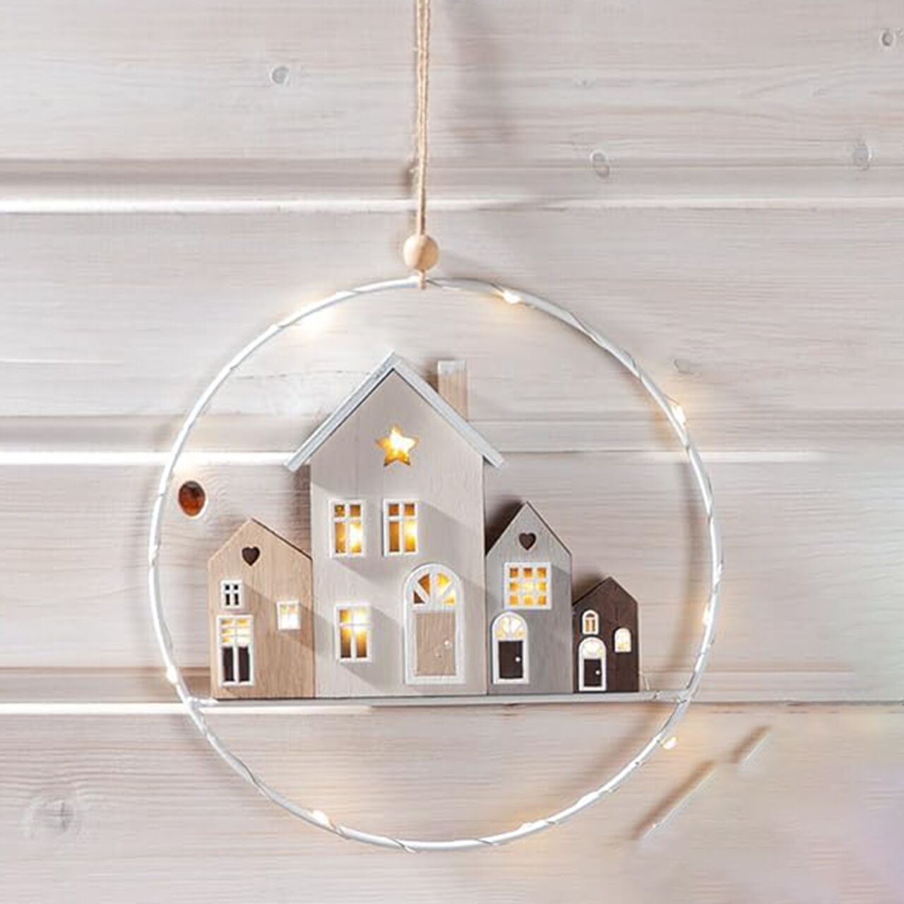 Deko Hänger "Häuserreihe" 25cm Variante 1 Deko Hänger "Häuserreihe" 25cm Variante 1