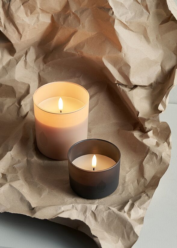 UYUNI-UL-GC-GR8206-UL-GC-BE92010 Uyuni LED Glas Stumpenkerze 8,2 x 6cm beige