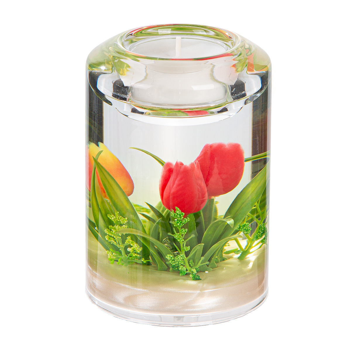Teelichtleuchter Candela Classic - Tulip Red & Orange