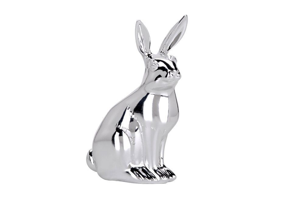 39383 Frau Schmidt Deko-Hase S silber