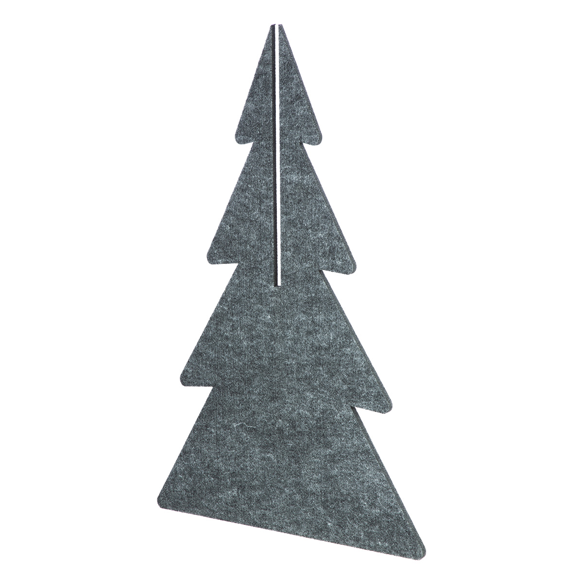 Deko Aufsteller Standrelief "Albero" Tannenbaum Filz dunkelgrau 60cm Weihnachtsbaum, Baumfigur, Holztextur, Gedruckter Stil, Dekoration