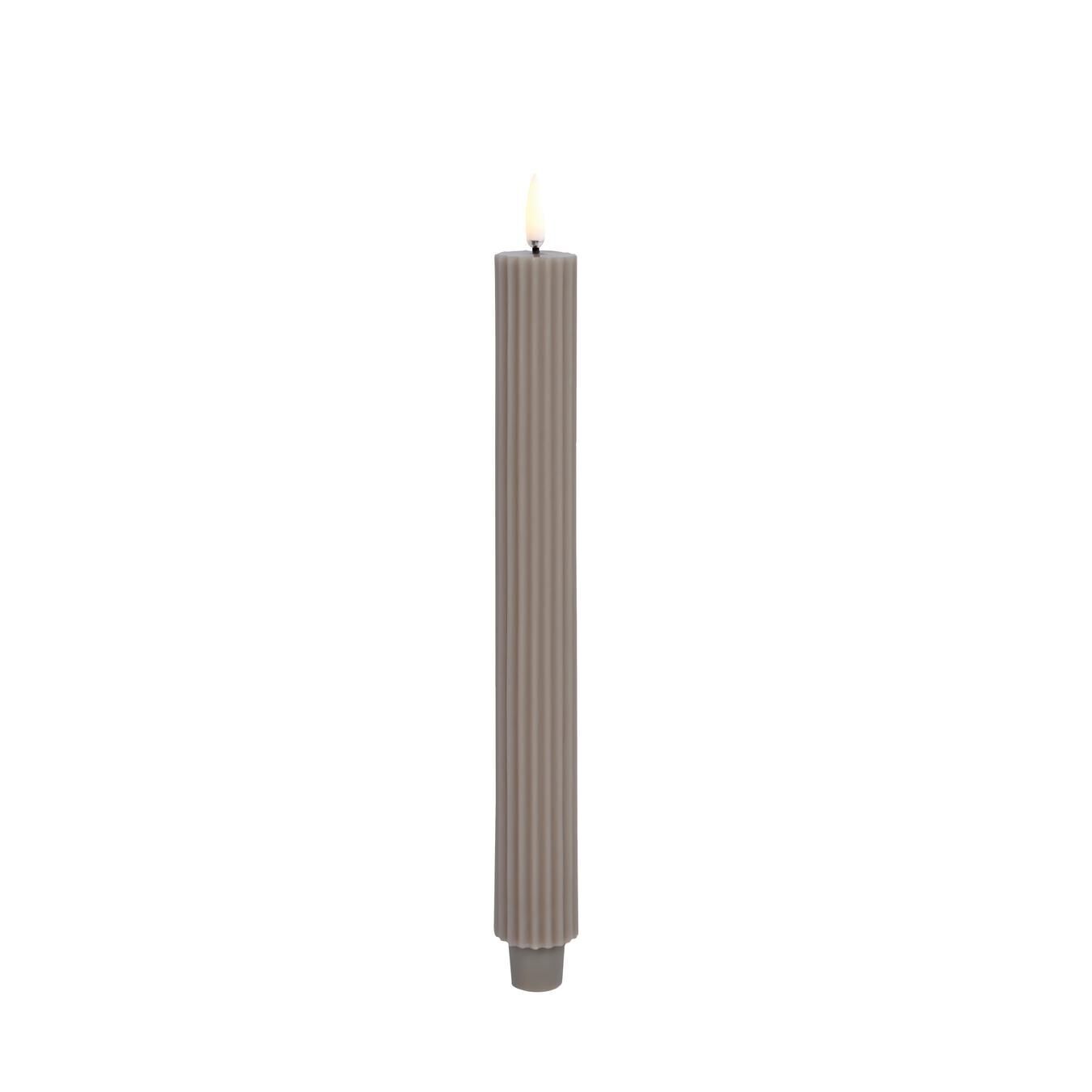 Uyuni LED Tafelkerze grooved 25cm sandstone 2 Stück Uyuni LED Tafelkerze grooved 25cm sandstone 2 Stück