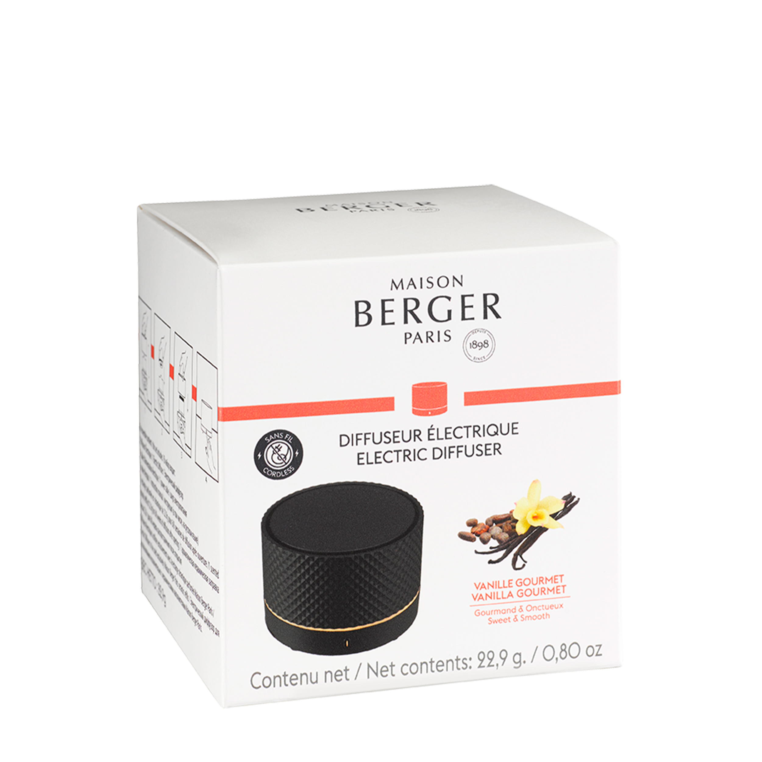 Nomade Tragbarer Duftdiffuser Schwarz - Leckere Vanille