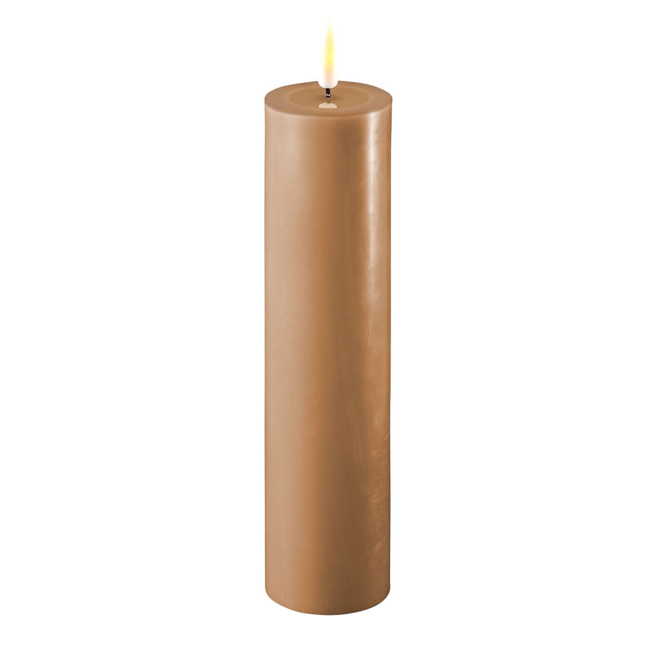2021-RF-0068 Stumpenkerze LED karamell 5 x 20cm