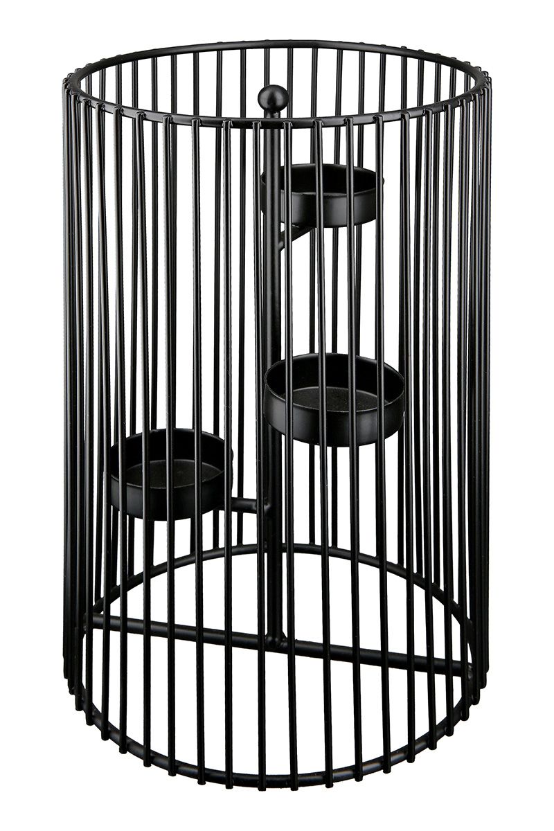 Teelichtleuchter Trixie 30cm schwarz Metall Tor