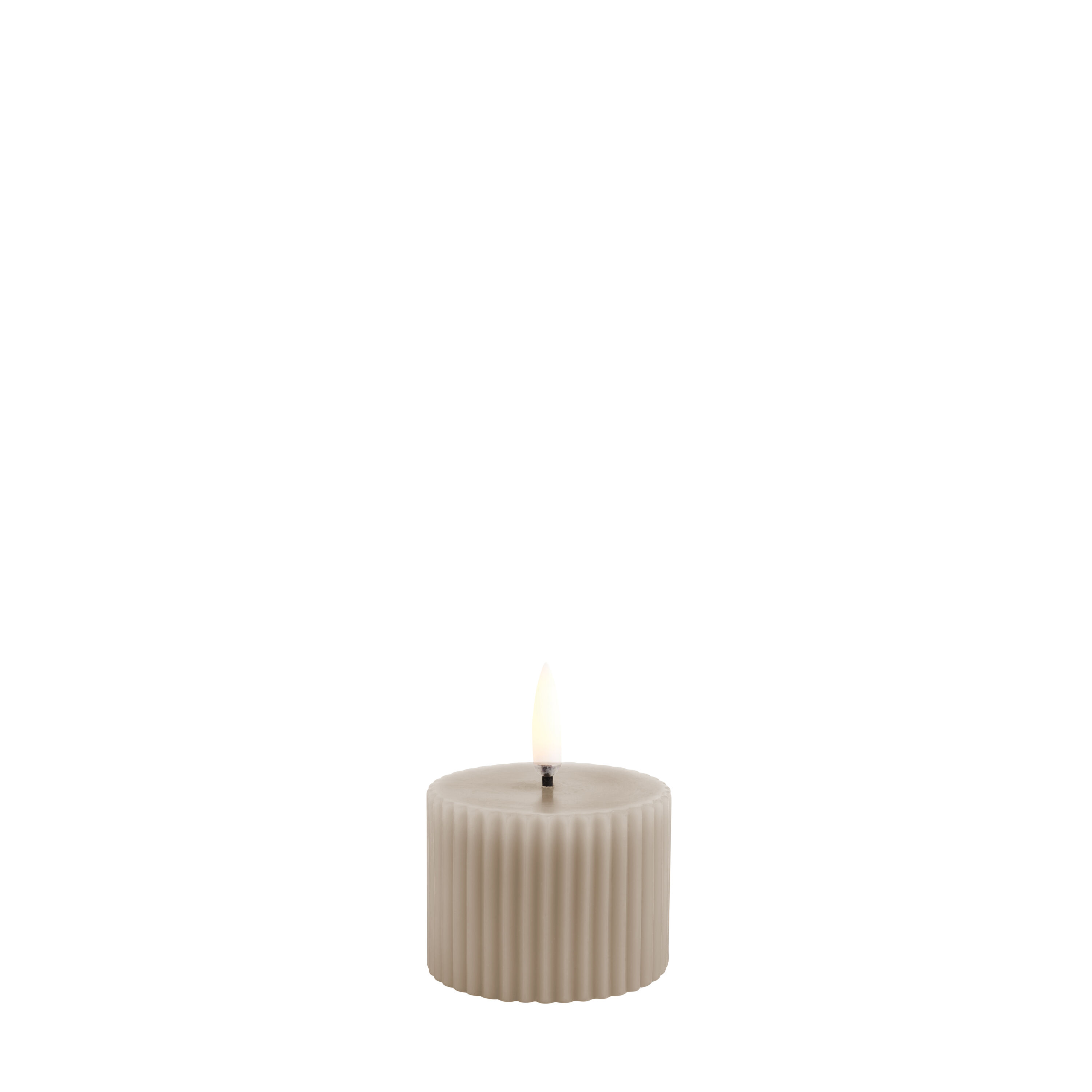 Uyuni-UL-PI-SAG0605-Grooved-Pillar-Candles-large Uyuni LED Stumpenkerze 5,8x4,5cm grooved sandstone