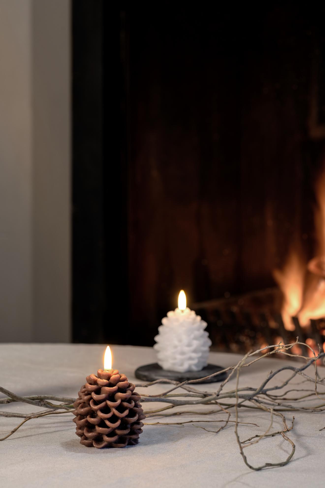 Uyuni LED Kerze Pine Cone 7cm nordic white Uyuni LED Kerze Pine Cone 7cm nordic white