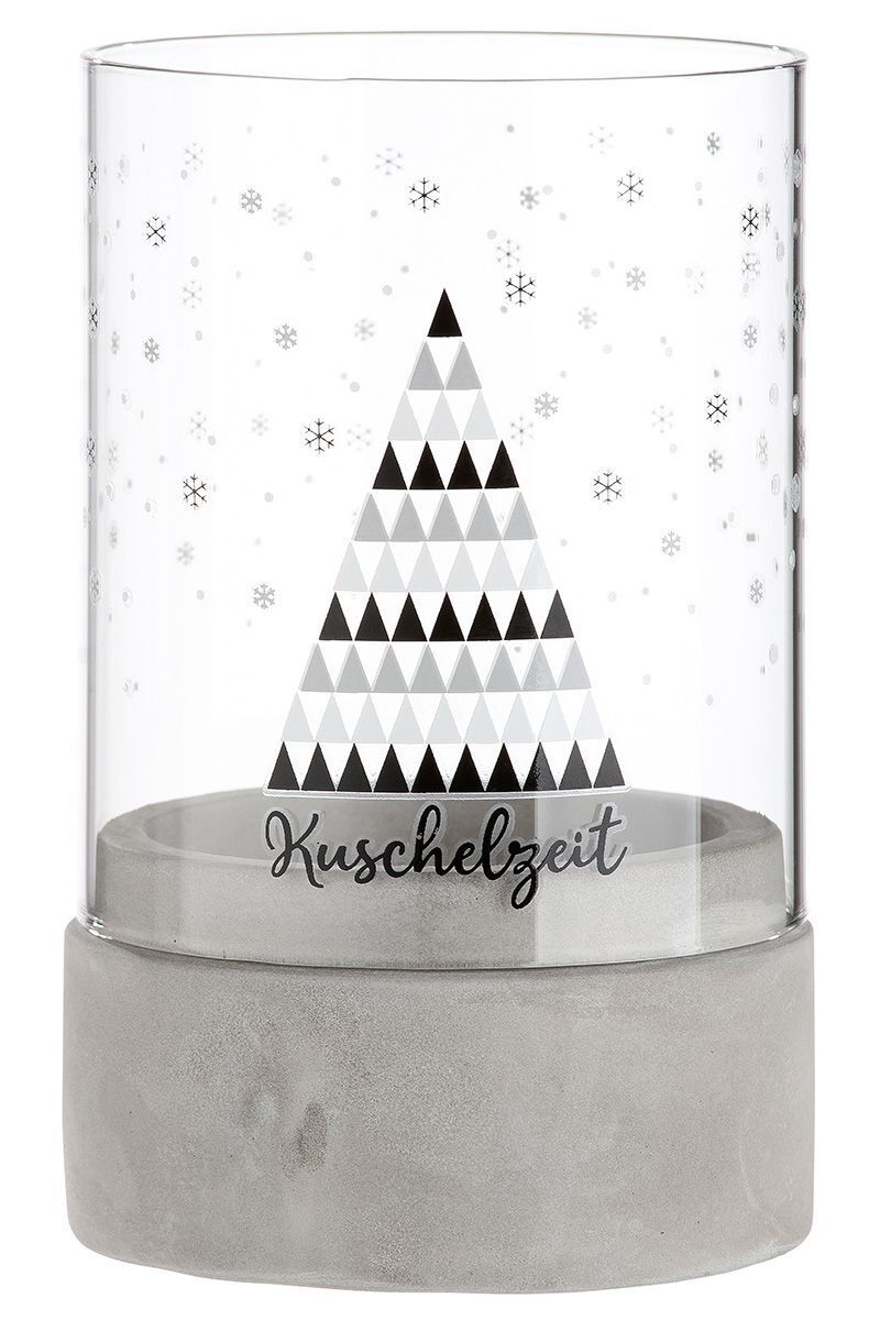 26747_2 Zement Windlicht Kuschelzeit 13,5cm