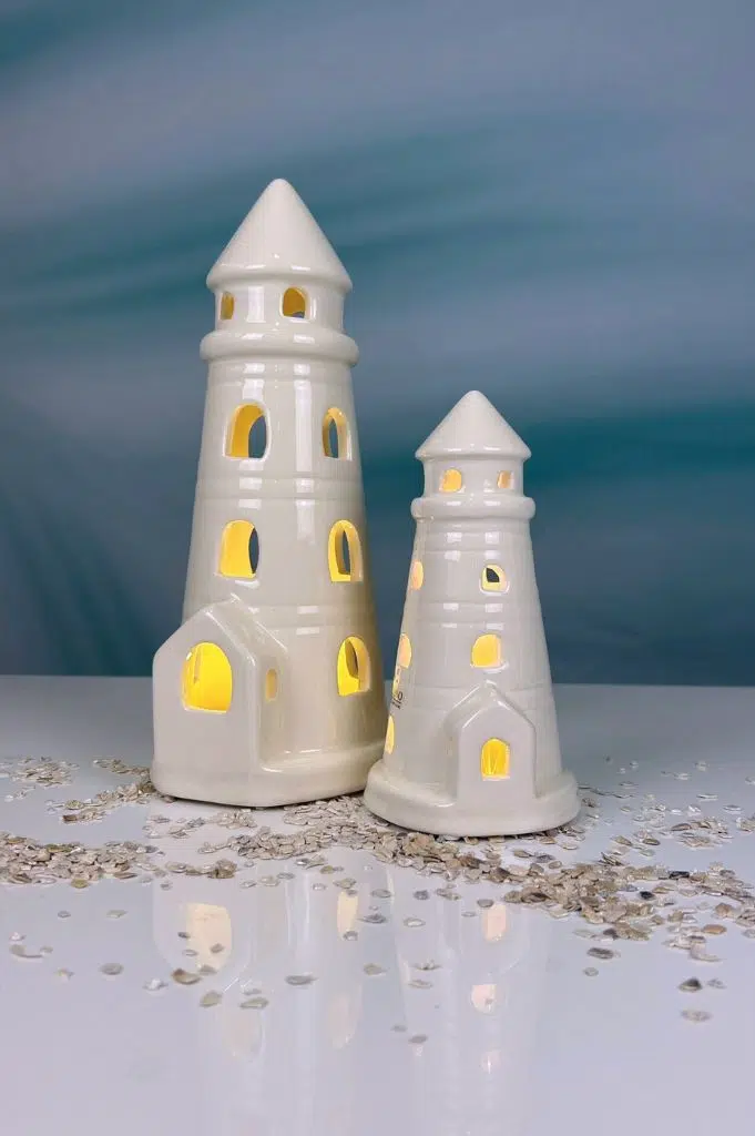 Leuchtturm Faro LED cremeweiß 18cm Leuchtturm Faro LED cremeweiß 18cm