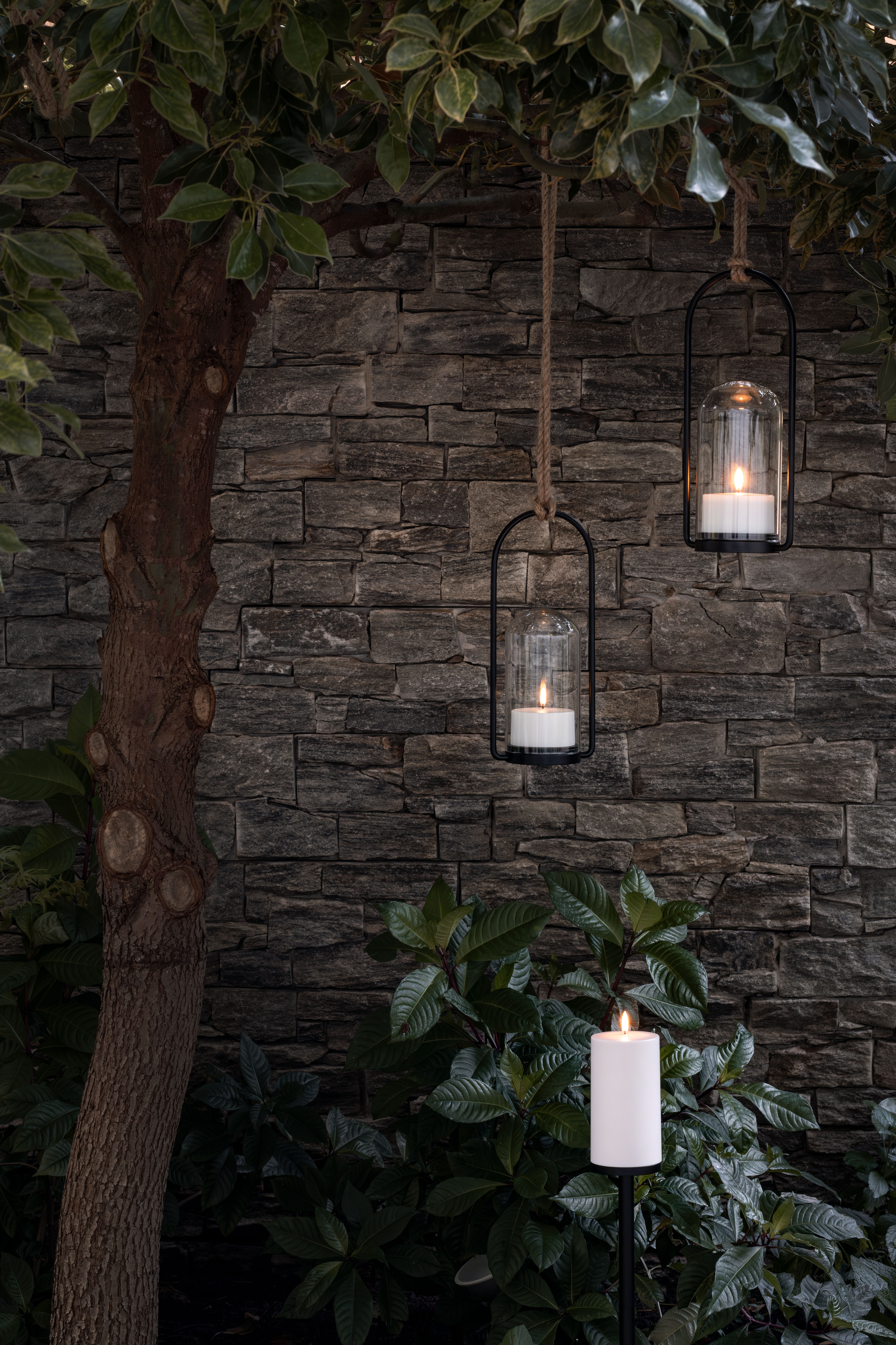 Uyuni Outdoor Laternen-Set mit Kerze