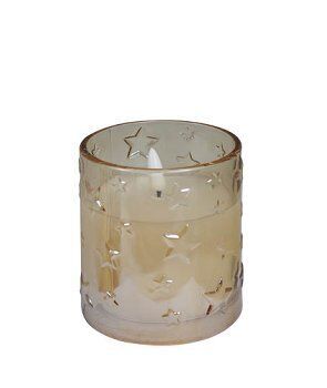 126503_g LED Kerze Arges Sterne Amber 8,5x10cm