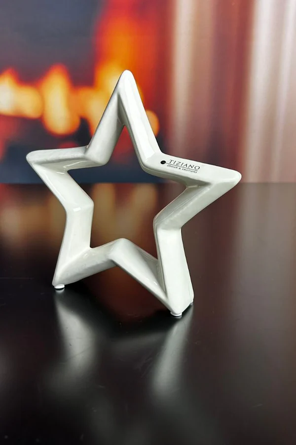 Deko Stern Saphira 28cm cremeweiß