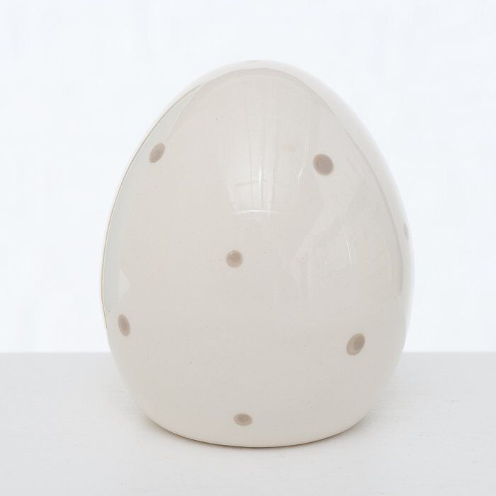 Dekofigur Ei Finn beige 8cm Punkte