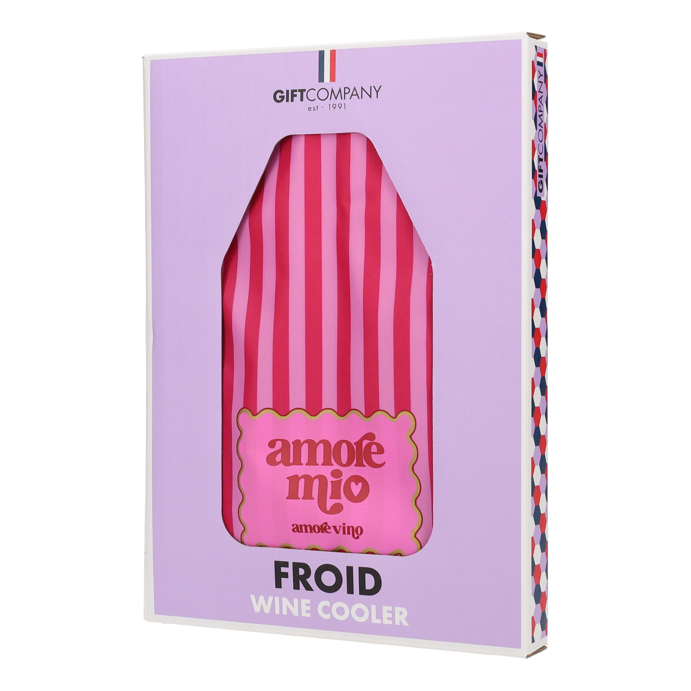 Wein Kühler, Kühlbeutel, Flasche, Pink, Streifen