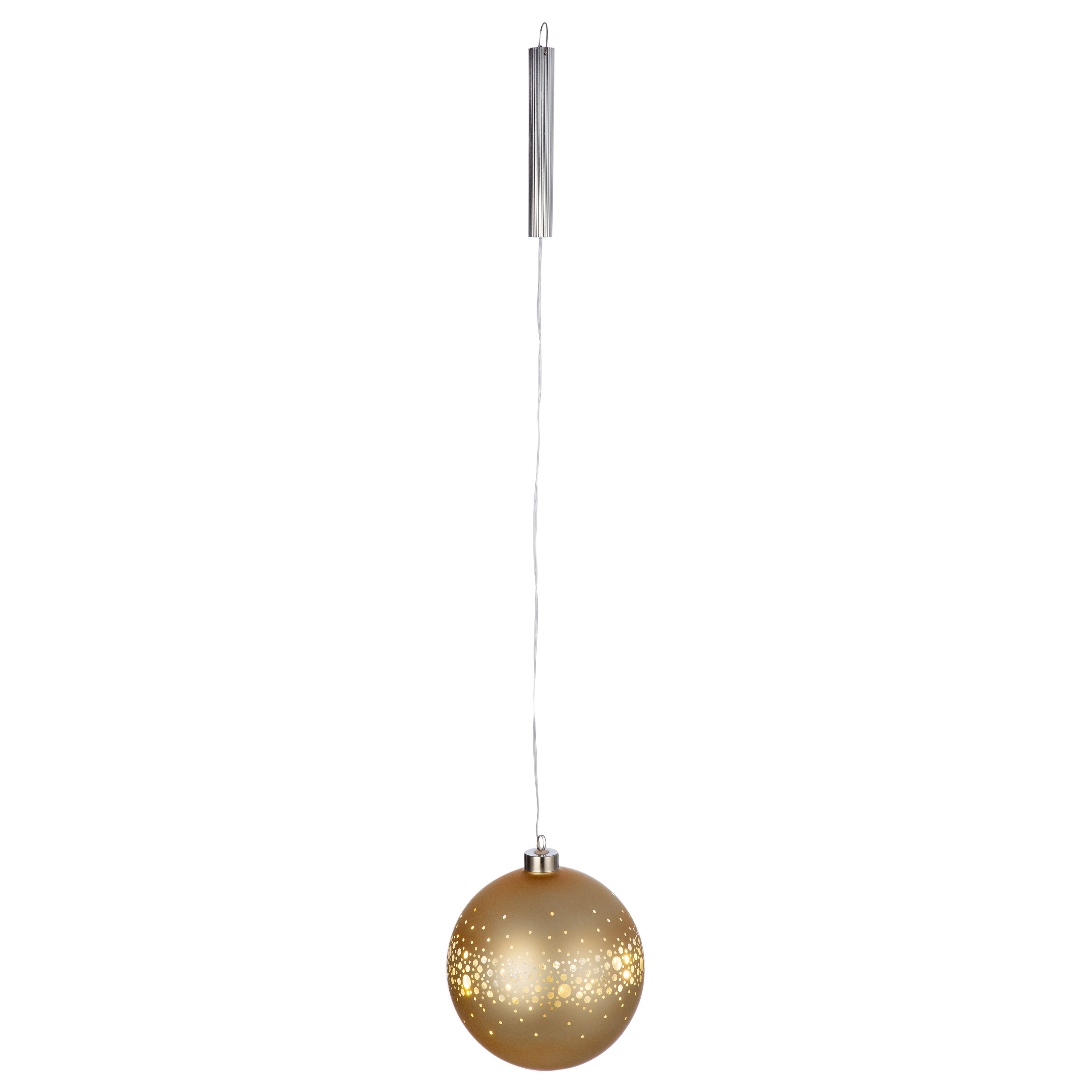 Weihnachtskugel, Ornament, Gold, Hängebody, Glitzernde Löcher