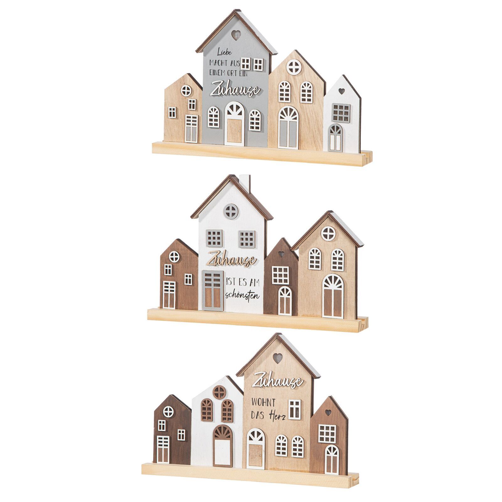 Deko Aufsteller Standrelief Zuhause LED Variante 2-Grau Nachbarschaft, Essen, Süßigkeiten