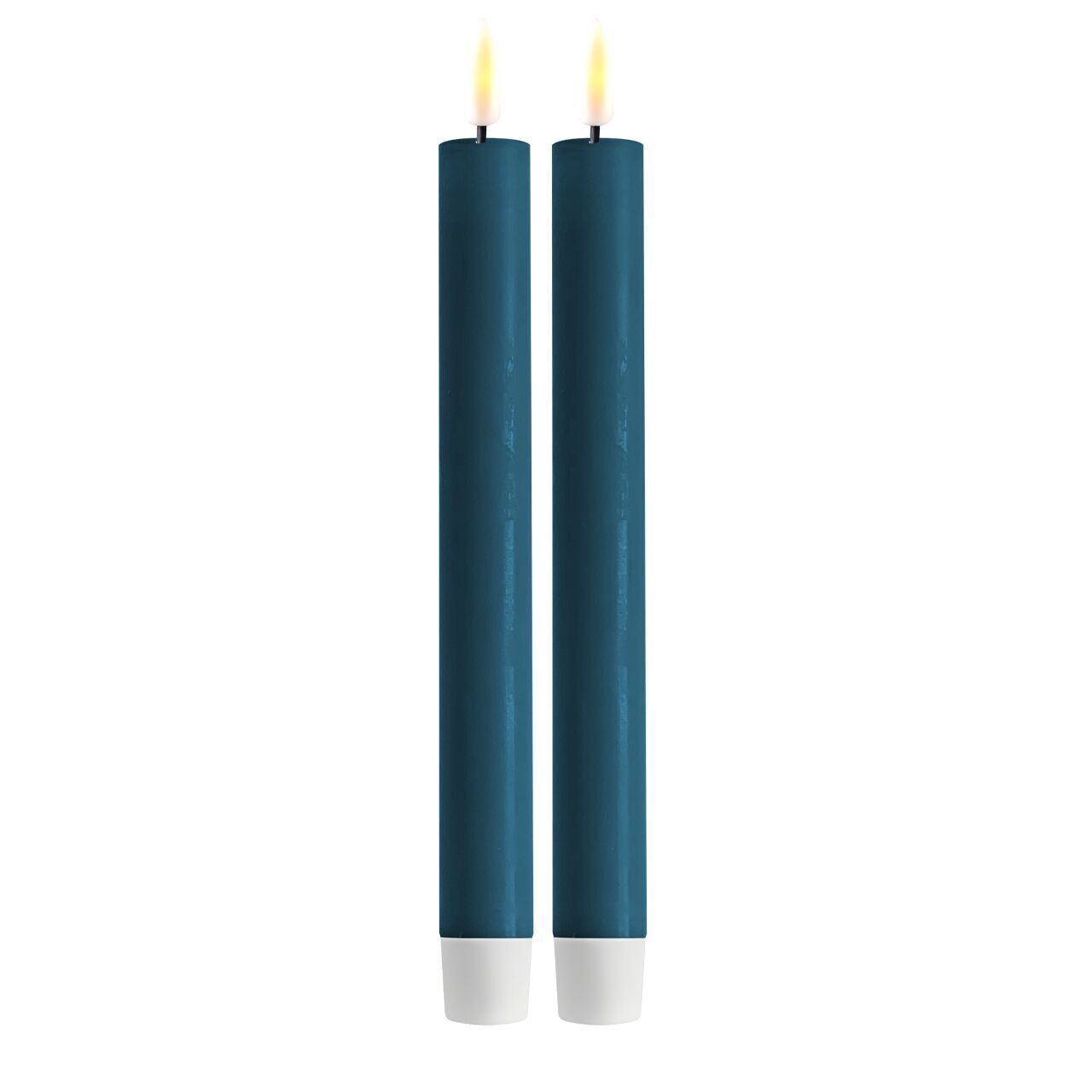 2021-RF-0051 Stabkerze LED 24 cm petrol 2 Stück