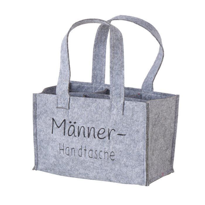 Flaschenträger Männerhandtasche dunkelgrau