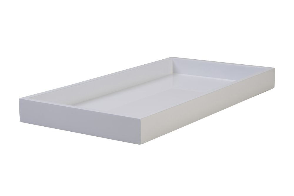77861 Deko Tablett Spa weiß rechteckig S