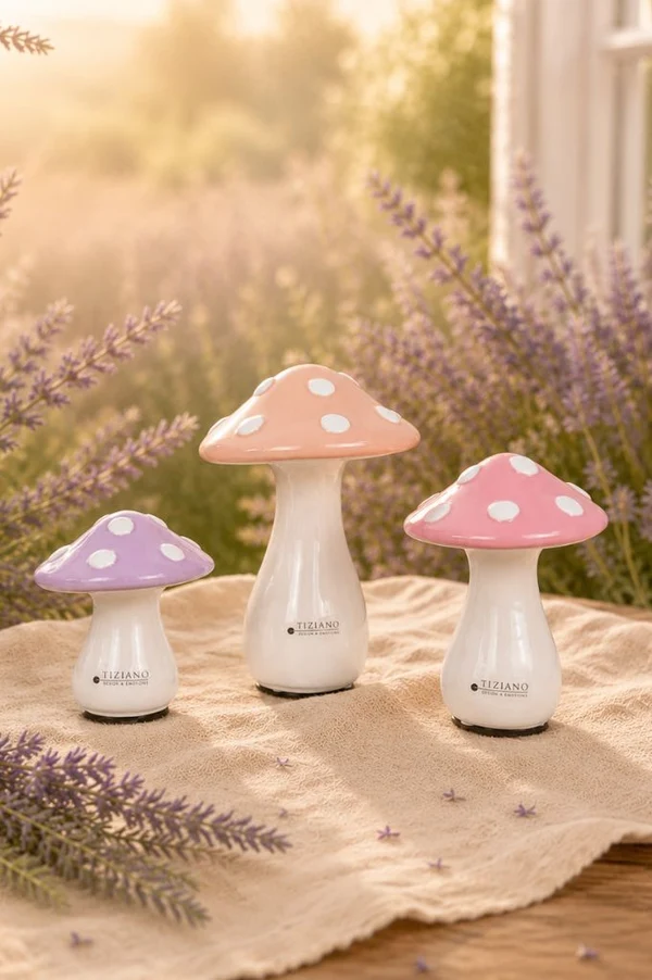 Mushroom, Figurine, Dekoration, Porzellan, Pastell
