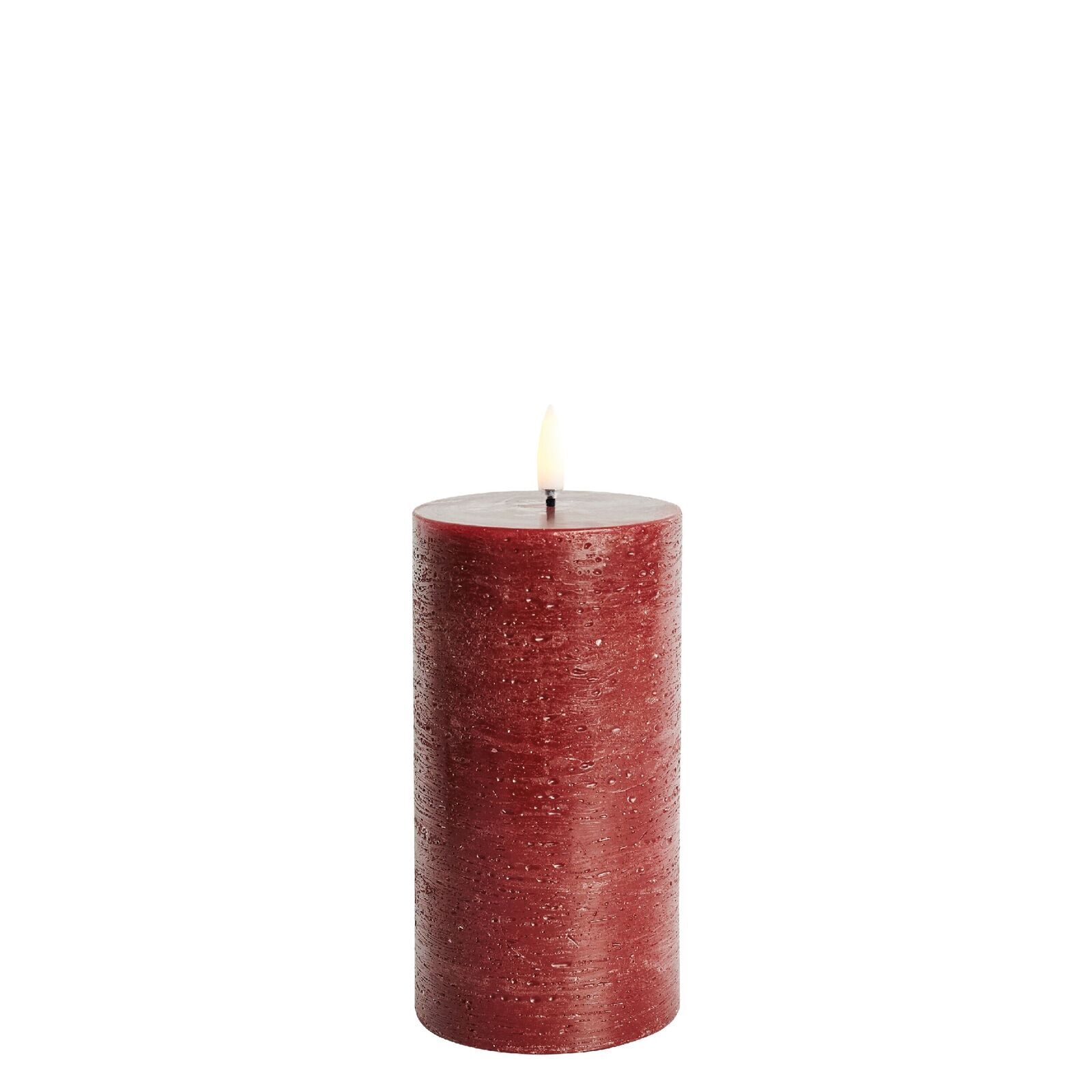 UL-PI-CR-C78015-large Uyuni LED Stumpenkerze 7,8x15cm Carmine Red