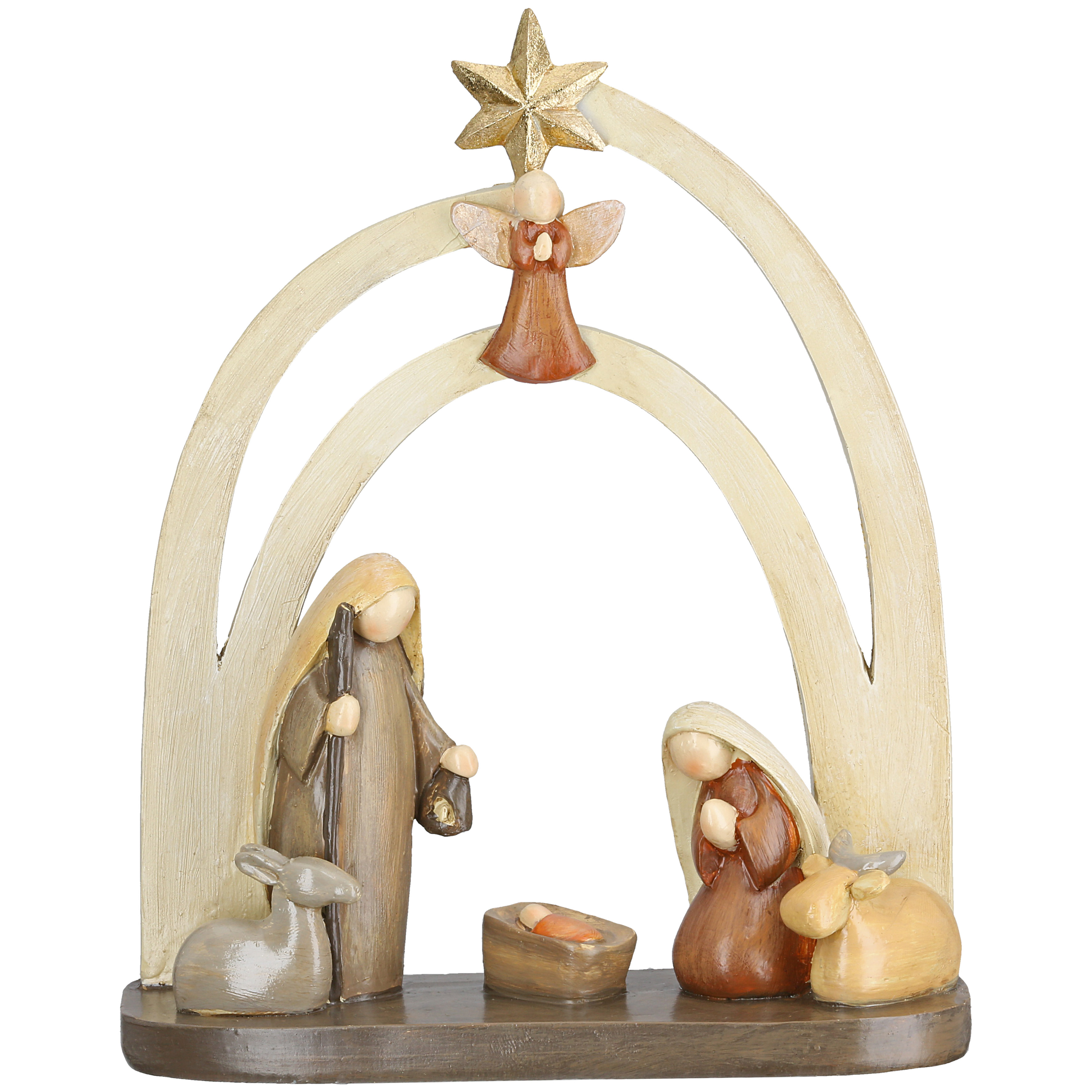 Dekofigur Krippe Heilige Familie Figurine, Nativity, Wood, Christmas, Nativity Scene