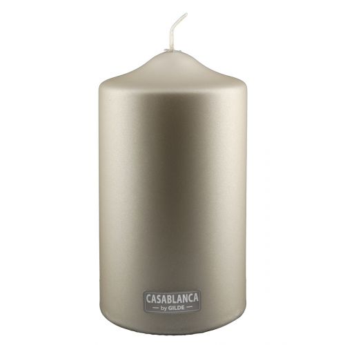 Stumpenkerze Metallic champagner 15cm Stumpenkerze Metallic champagner 15cm