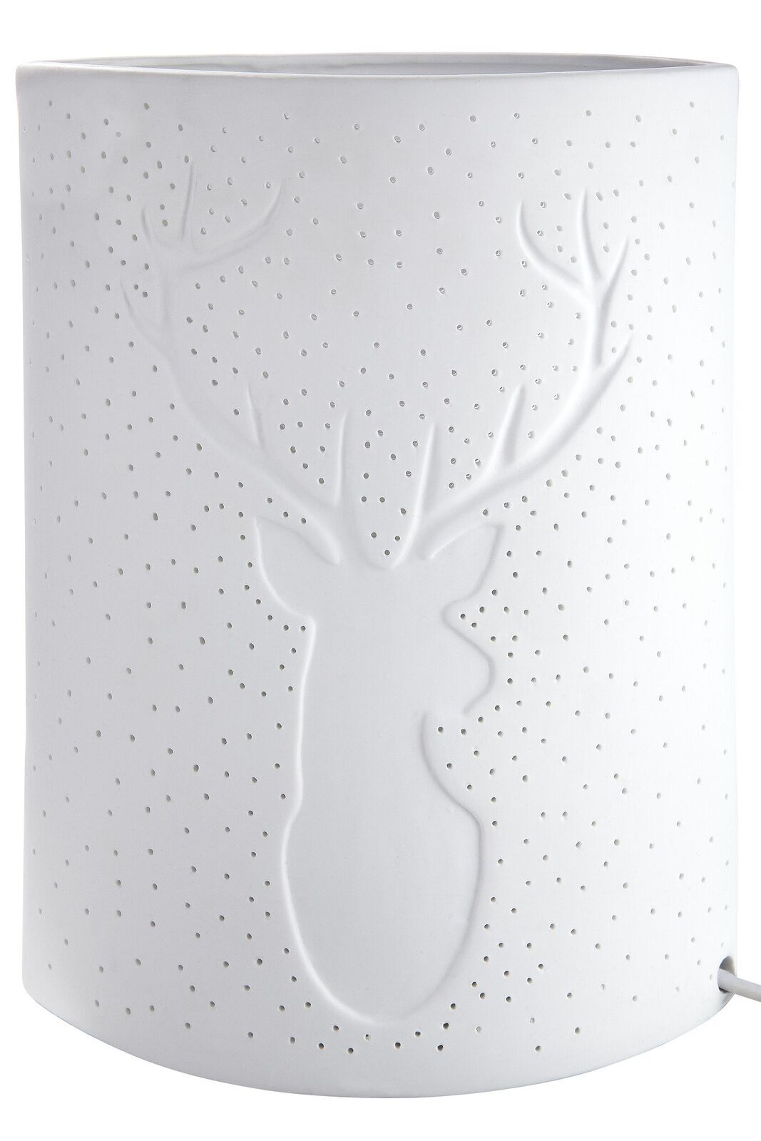 Tischleuchte Hirschmotiv Porzellan Lampe, Lampenschirm