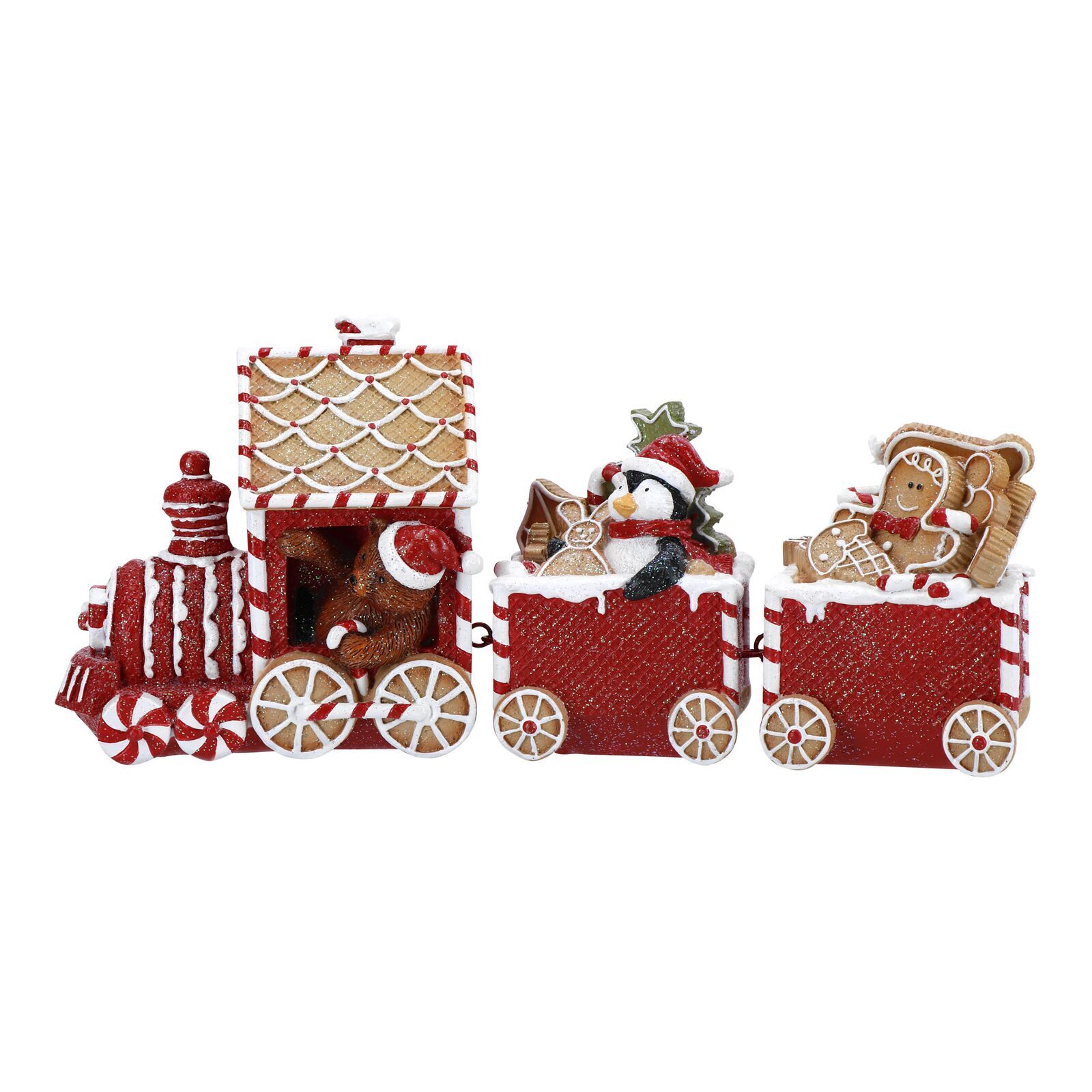 233346 Gingerbread Weihnachtszug LED rot