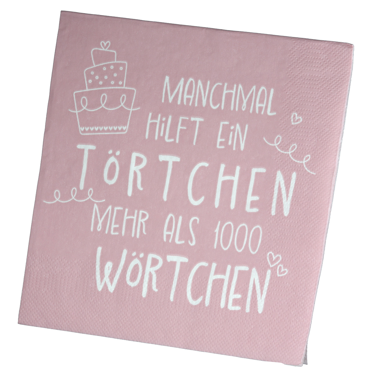 Serviette Törtchen rosa