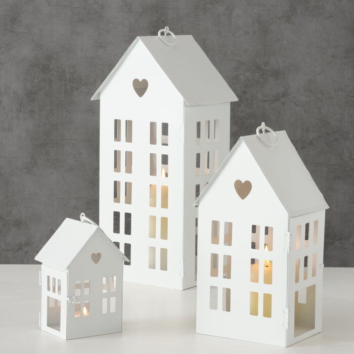 Kerzenlaterne Alamo weiß 24cm