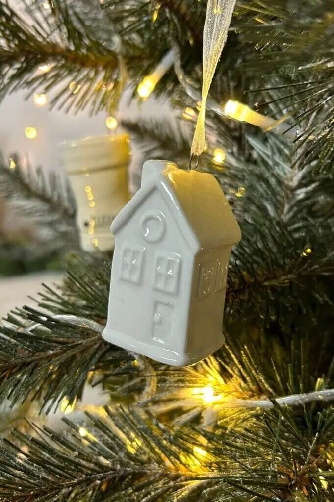 Hänger Haus Maiano 7cm cremeweiß Weihnachten, Weihnachtsdekorationen, Weihnachtsbaum, Christbaumschmuck, Festival