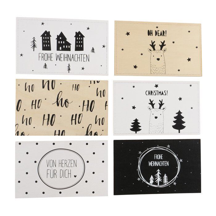 Holz-Postkarte Oh Dear Variante 2