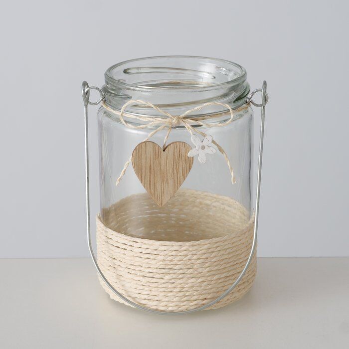 Windlicht Weavy Herz 11cm