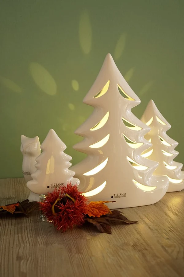 weihnachten, baum, keramik, deko, laterne