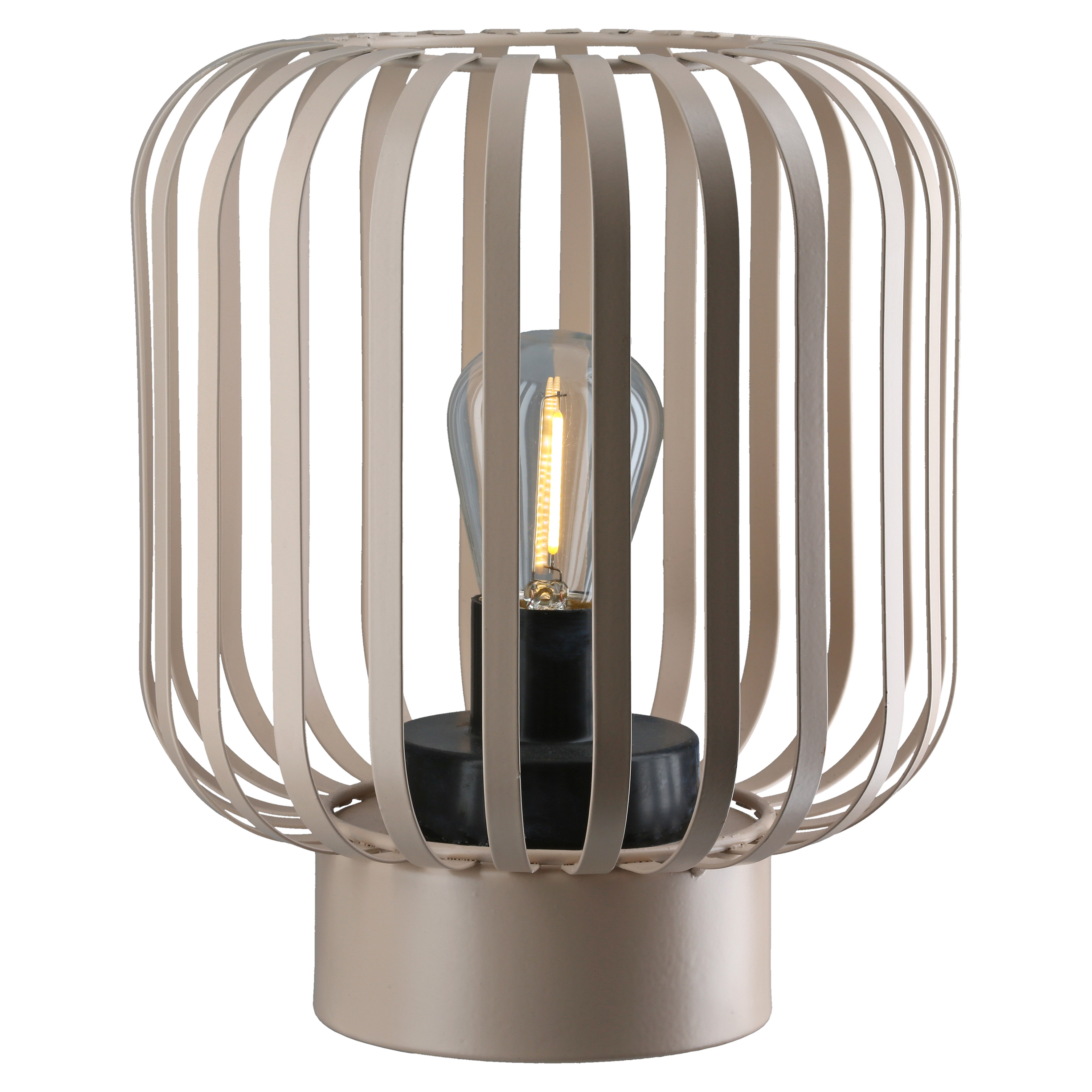 LED Windlicht Pavone beige