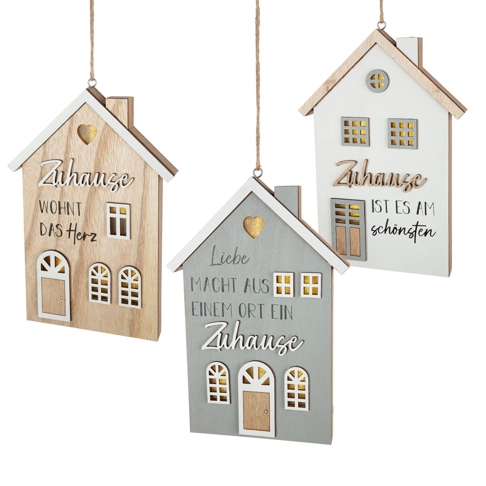 Deko Hänger Zuhause LED weiß