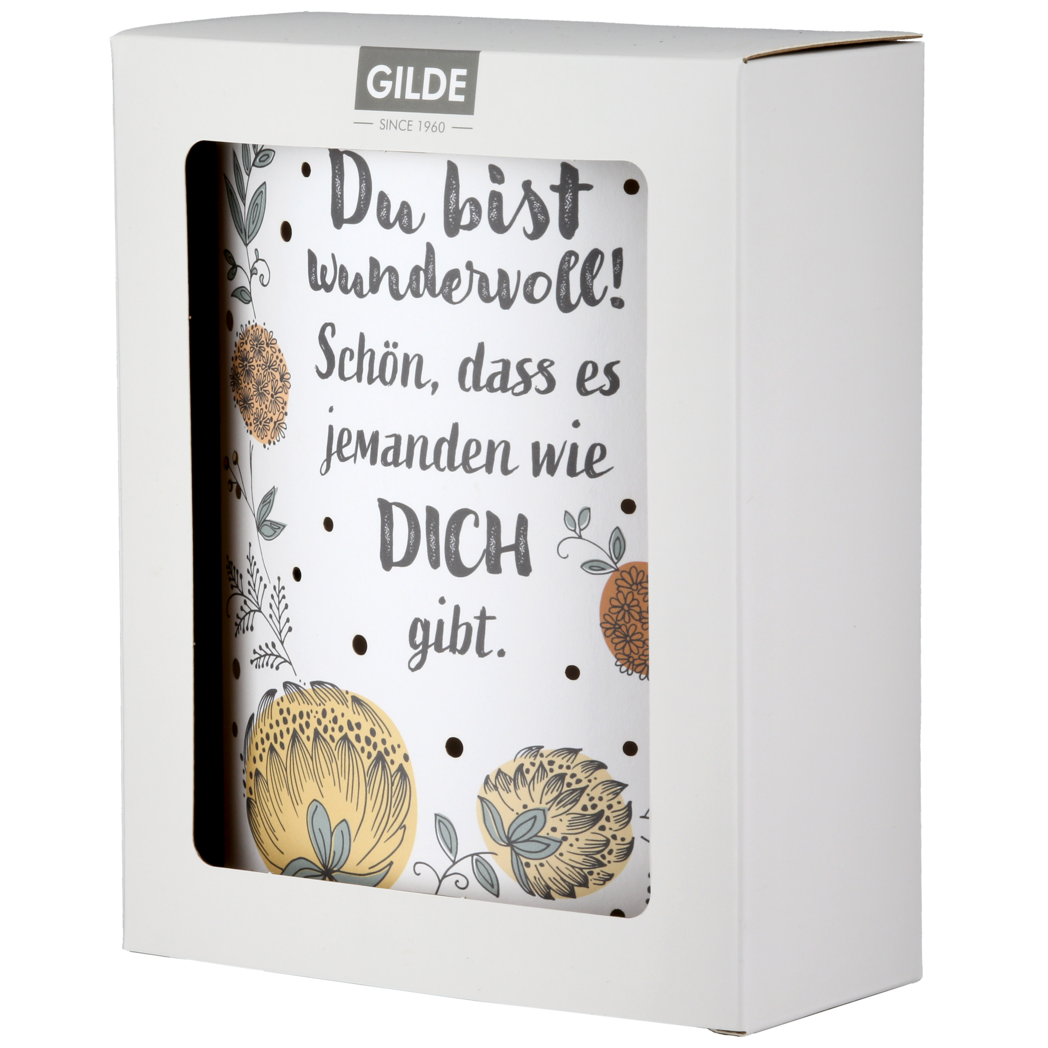 Dekoleuchte Bauerngarten LED Papier Du bist