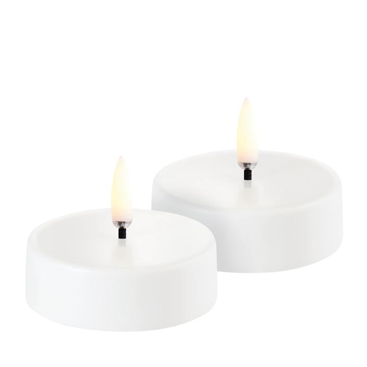 Uyuni LED Maxi Teelicht rechargeable nordic white 2 Stück Kerze