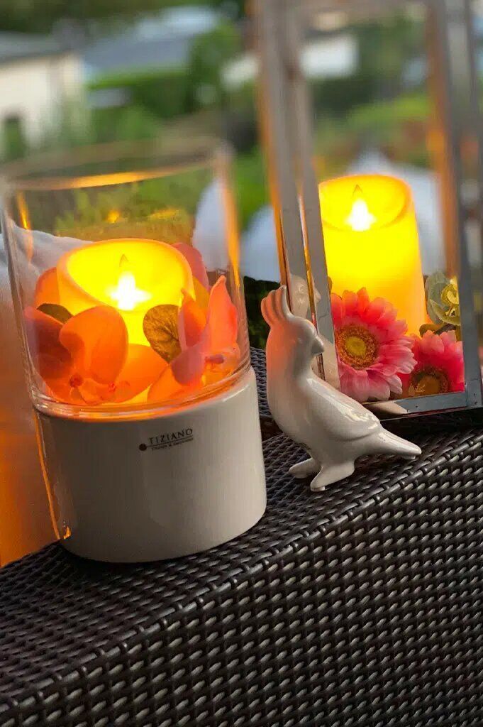 Laterna Basis mit Glas 22cm LED