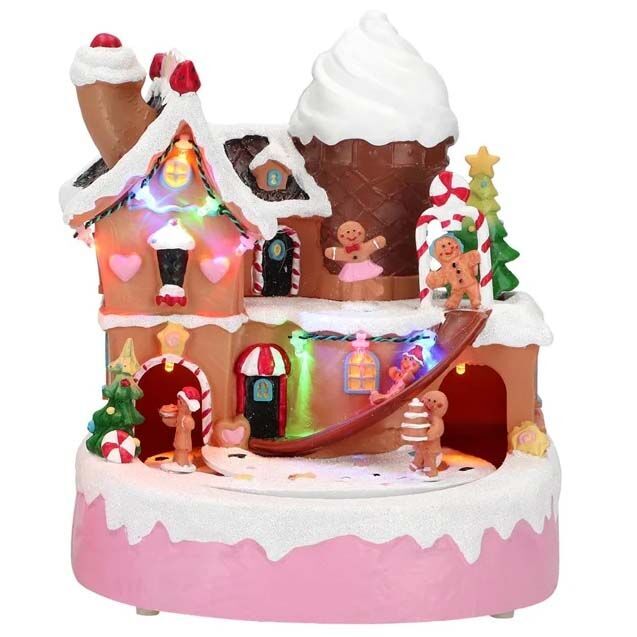 Candy House LED animiert Variante 1 Süßigkeiten, Geburtstagstorte, Sahne, Zuckerguss, Eiscreme