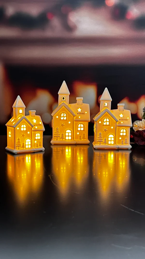Kirche Spirito 16cm LED cremeweiß Porzellan Kirche Spirito 16cm LED cremeweiß Porzellan