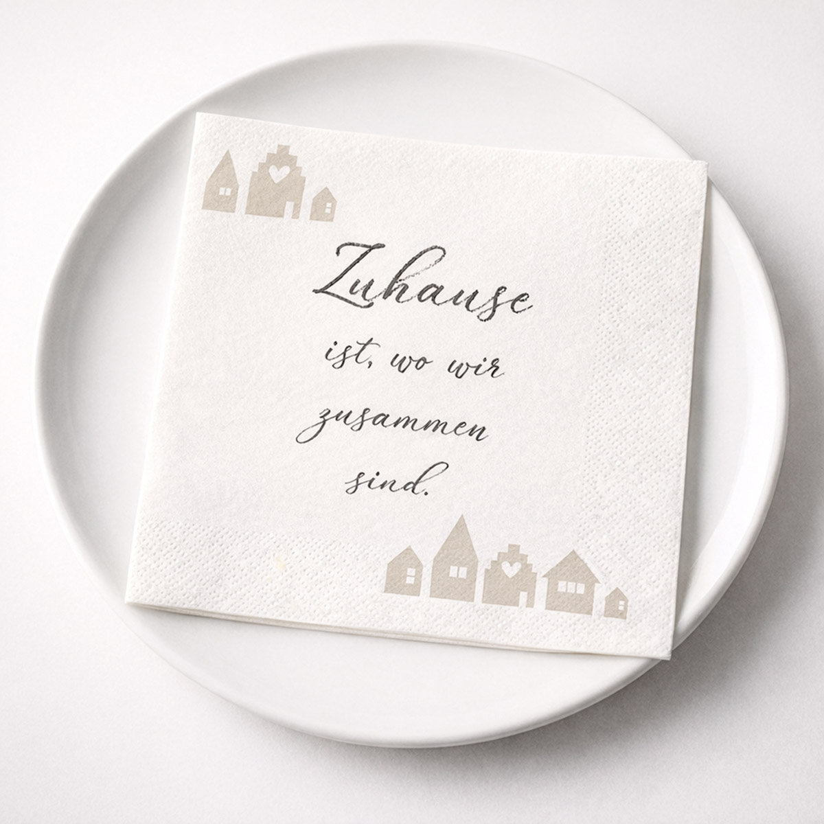 Serviette Sweet Home beige
