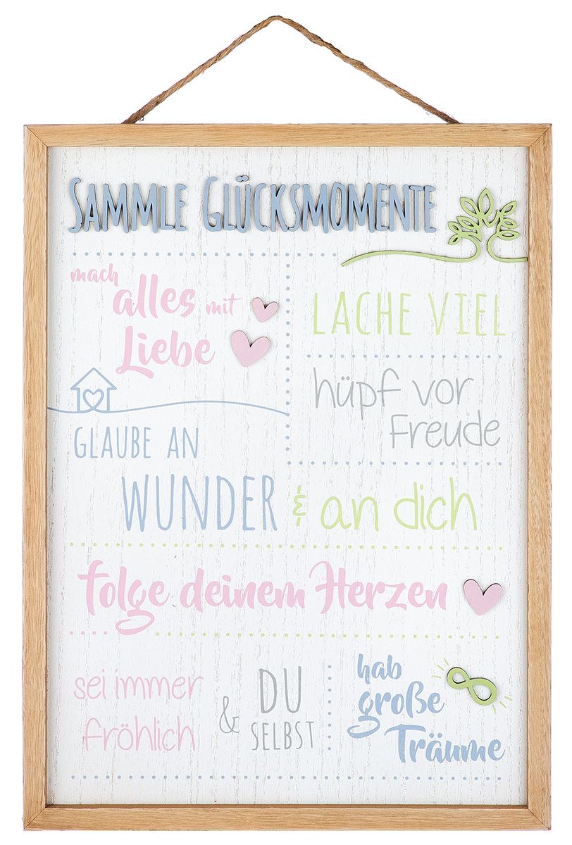 51244_1 Deko Schild Glücksmomente