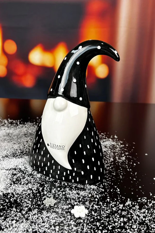 Deko Santa Alberto 19,5cm schwarz/cremeweiß