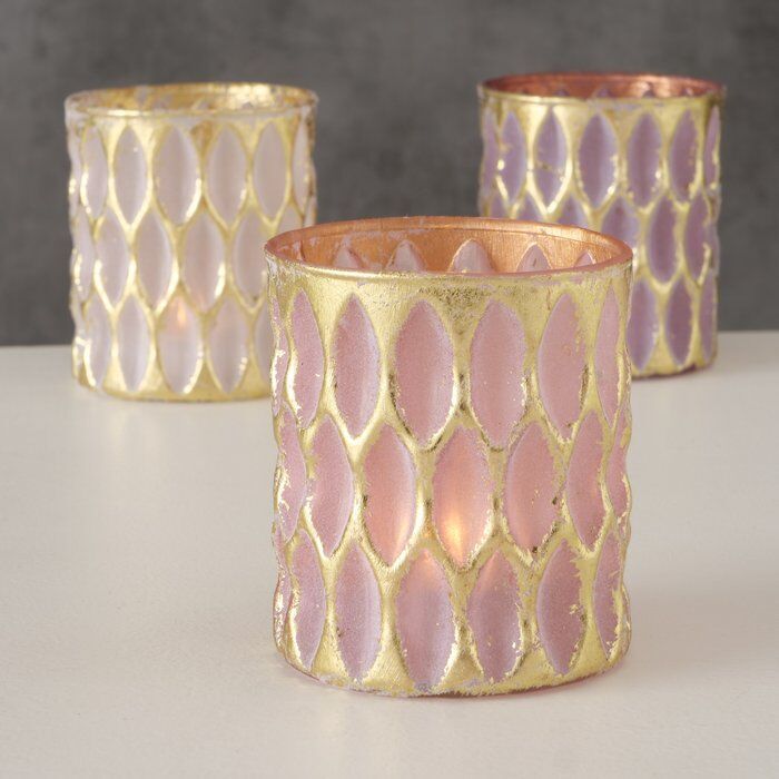 Windlicht Renuka hellrosa