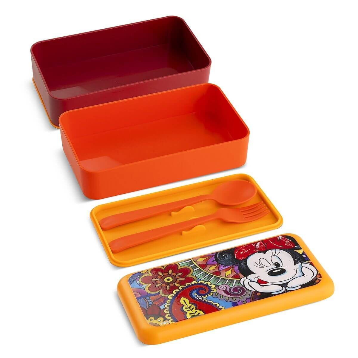 Lunchbox Minnie mit Besteck Lunchbox Minnie mit Besteck