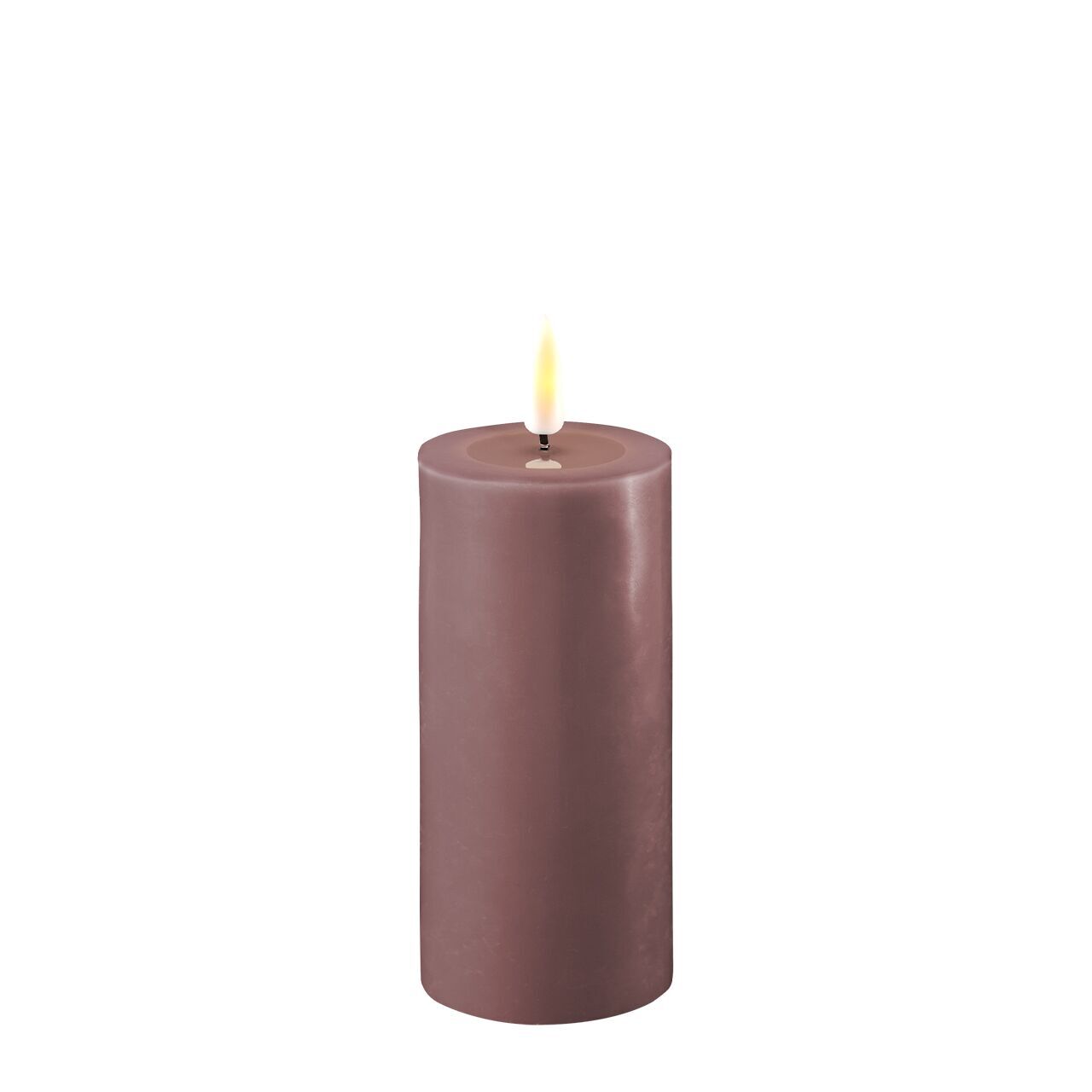 2021-RF-0148 Stumpenkerze LED helles lila 5 x 12,5cm