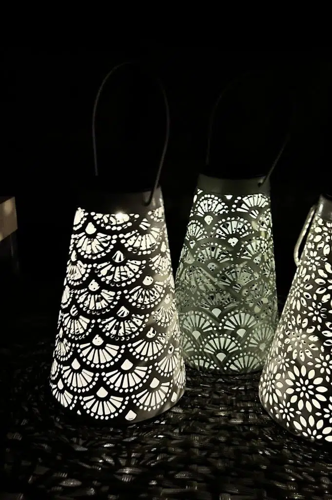 Solar Lampe Poesia LED 20,5cm creme